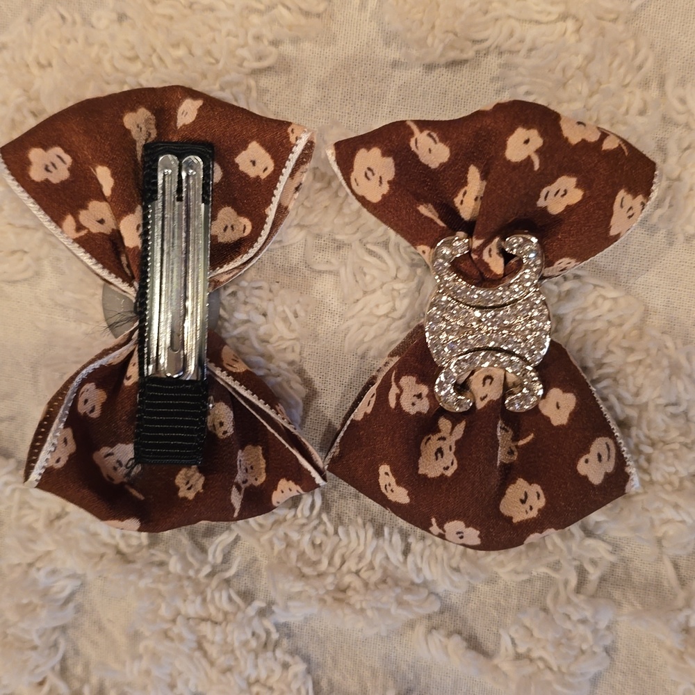 Celine Bow Barette/Clip Set